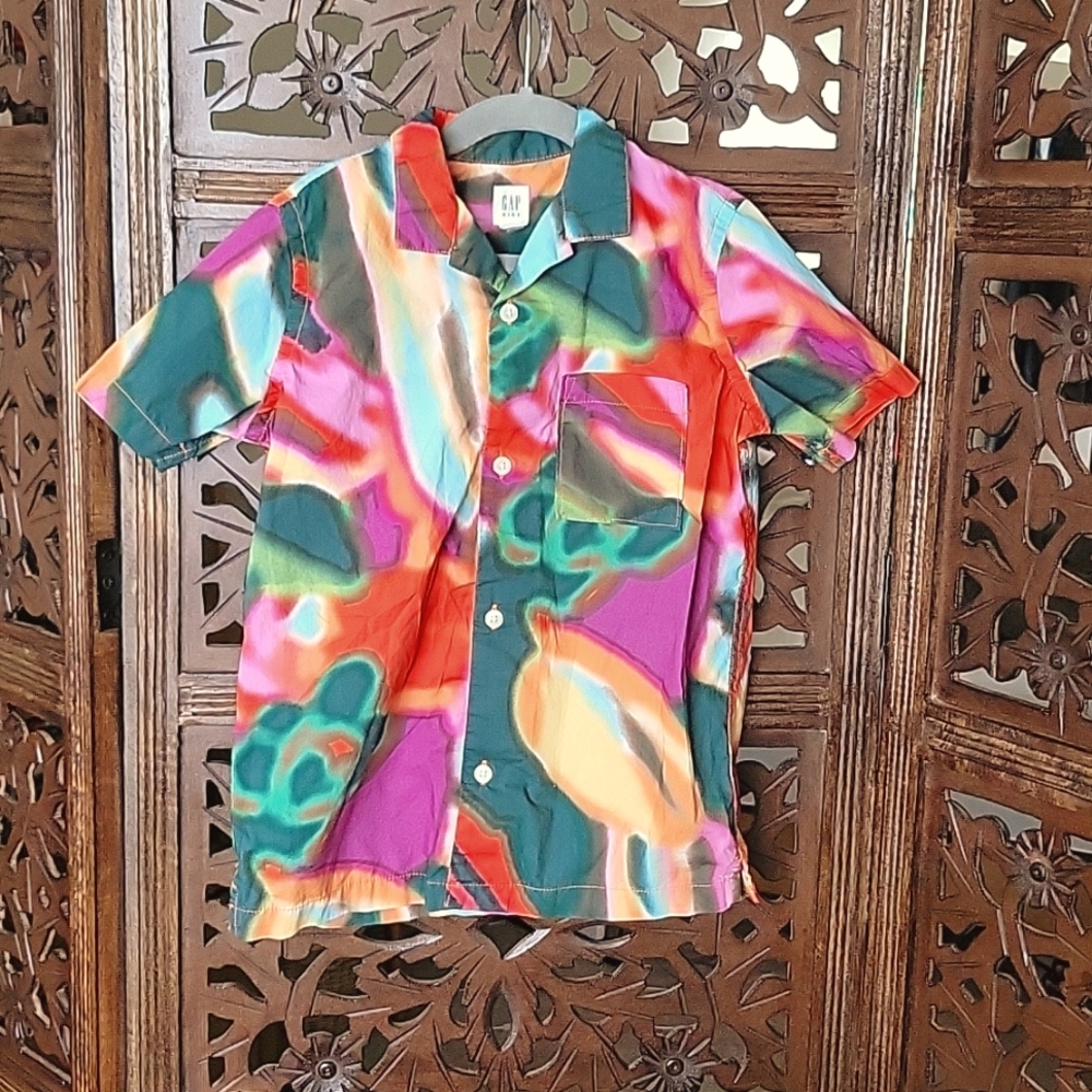 GAP Kids Multicolored Boys Button Down Shirt